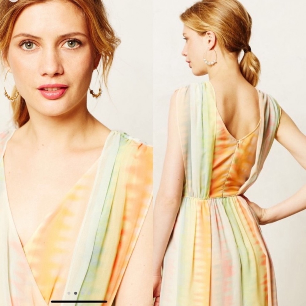 Anthropologie LIL pastel gorgeous maxi dress, 4. - Picture 7 of 14
